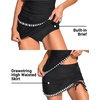 image:imageTalisea Tankini with Skirt  Tummy Control VWire Swimsuit with DrawstringBlack Striped