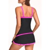 image:imageTalisea Tankini with Skirt  Tummy Control VWire Swimsuit with DrawstringBlack and Pink