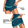 image:imageTalisea Tankini with Skirt  Tummy Control VWire Swimsuit with DrawstringTeal and Green