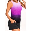 image:imageTankini Swimsuits with Shorts  Tummy Control Bathing Suits with PocketsPurple Gradient
