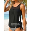 image:imageTankini Tops for Women Swimwear  Blouson Swim Top Loose Fit Bathing SuitBlack