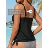 image:imageTankini Tops for Women Swimwear  Blouson Swim Top Loose Fit Bathing SuitBlack
