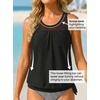 image:imageTankini Tops for Women Swimwear  Blouson Swim Top Loose Fit Bathing SuitBlack