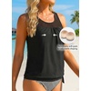 image:imageTankini Tops for Women Swimwear  Blouson Swim Top Loose Fit Bathing SuitBlack