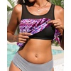 image:imageTankini Tops for Women Swimwear  Blouson Swim Top Loose Fit Bathing SuitPink Tribal