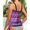 image:imageTankini Tops for Women Swimwear  Blouson Swim Top Loose Fit Bathing SuitPink Tribal