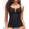 image:imageTankini Tops for Women Swimwear  Tummy Control VWire Swimsuit Top OnlyBlack
