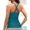 image:imageTankini Tops for Women Swimwear  Tummy Control VWire Swimsuit Top OnlyTeal