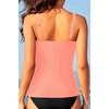 image:imageWomen Tummy Control Tankini Top  Ruched Slimming Swimsuit Top OnlyCoral Pink