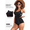 image:imageWomen Underwire Tankini Top Only  Supportive Flowy Swimsuit TopBlack