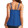 image:imageWomen Underwire Tankini Top Only  Supportive Flowy Swimsuit TopBlue