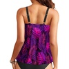 image:imageWomen Underwire Tankini Top Only  Supportive Flowy Swimsuit TopPurple Leaf