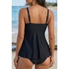 image:imageWomens Flowy Tankini Tops Only  Twist V Neck Swimsuit Bathing SuitsBlack