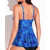 image:imageWomens Flowy Tankini Tops Only  Twist V Neck Swimsuit Bathing SuitsBlue Paisley