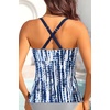 image:imageWomens Underwire Tummy Control Swimsuit Top Push Up Bathing Suit TopBlue Tie Dye