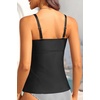 image:imageWomens Underwire Tummy Control Swimsuit Top Push Up Bathing Suit TopPink and Black