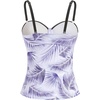 image:imageWomens Underwire Tummy Control Swimsuit Top Push Up Bathing Suit TopWhite Leaf