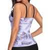 image:imageWomens Underwire Tummy Control Swimsuit Top Push Up Bathing Suit TopWhite Leaf