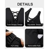 image:imageTalisea Plus Size Bikini Top Only  VNeck LaceUp Swim Bra for Large BustBlack