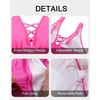 image:imageTalisea Plus Size Bikini Top Only  VNeck LaceUp Swim Bra for Large BustPink