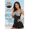 image:imageTankini Bathing Suits with Skirt Two Piece Tummy Control Twist SwimsuitsBlack Stripe