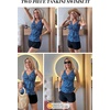 image:imageTankini Bathing Suits with Skirt Two Piece Tummy Control Twist SwimsuitsBlue Paisley With Shorts