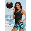 image:imageTankini Bathing Suits with Skirt Two Piece Tummy Control Twist SwimsuitsGreen Floral