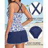 image:imageTankini Bathing Suits with Skirt Two Piece Tummy Control Twist SwimsuitsPorcelain Blue