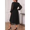 image:imagePlus Size Dresses Wedding Guest Formal Chiffon Short Sleeve High Low DressBlacklong Sleeve