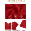 image:imagePlus Size Summer Dress Casual Boho Eyelet Lace V Neck Tiered Midi DressesRed Eyelet