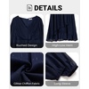 image:imagePlus Size Wedding Guest Dress  Formal Long Sleeve A Line V Neck Midi DressDark Blue