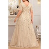 image:imageTalisea Plus Size Formal Dress Sequin Embroidery Wedding Prom Evening GownGold
