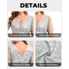 image:imageTalisea Plus Size Formal Dress Sequin Embroidery Wedding Prom Evening GownGray