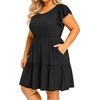 image:imageTalisea Plus Size Summer Dresses for Women Casual Short DressBlack