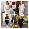 image:imageTalisea Plus Size Wedding Guest Dress  Semi Formal Cape Dress for WomenWhite
