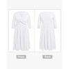 image:imageTalisea Plus Size Wedding Guest Dress  V Neck 34 Sleeve A Line Midi DressWhite