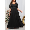image:imageWomen Plus Size Formal Dress Flutter Sleeve Maxi Wedding Guest GownBlack