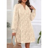 image:imageWomens V Neck Floral Babydoll Tiered Tunic DressApricot