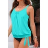 image:imageTalisea Women Blouson Tankini Top Only  Loose Fit Modest Swim Top SwimsuitAqua Green