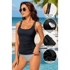 image:imageWomen Tankini Swim Top Only  Tummy Control Swimsuit Bathing Suit TopBlack