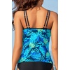 image:imageWomen Tankini Swim Top Only  Tummy Control Swimsuit Bathing Suit TopBlue Leaves