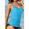 image:imageWomen Tankini Swim Top Only  Tummy Control Swimsuit Bathing Suit TopBlue Texture