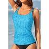image:imageWomen Tankini Swim Top Only  Tummy Control Swimsuit Bathing Suit TopBlue Texture