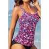 image:imageWomen Tankini Swim Top Only  Tummy Control Swimsuit Bathing Suit TopPink Floral