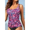 image:imageWomen Tankini Swim Top Only  Tummy Control Swimsuit Bathing Suit TopPink Floral