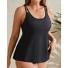 image:imageWomens Flowy Tankini Tops Only  Modest Bathing Suit Swim Tops No BottomBlack