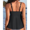 image:imageWomens Flowy Tankini Tops Only  Modest Bathing Suit Swim Tops No BottomBlack