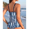 image:imageWomens Flowy Tankini Tops Only  Modest Bathing Suit Swim Tops No BottomBlue Tie Dye