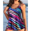 image:imageWomens Flowy Tankini Tops Only  Modest Bathing Suit Swim Tops No BottomColor Striped