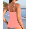 image:imageWomens Flowy Tankini Tops Only  Modest Bathing Suit Swim Tops No BottomCoral Pink
